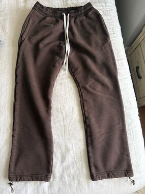 Women's Brown Drawstring Joggers - Casual Track Pants
